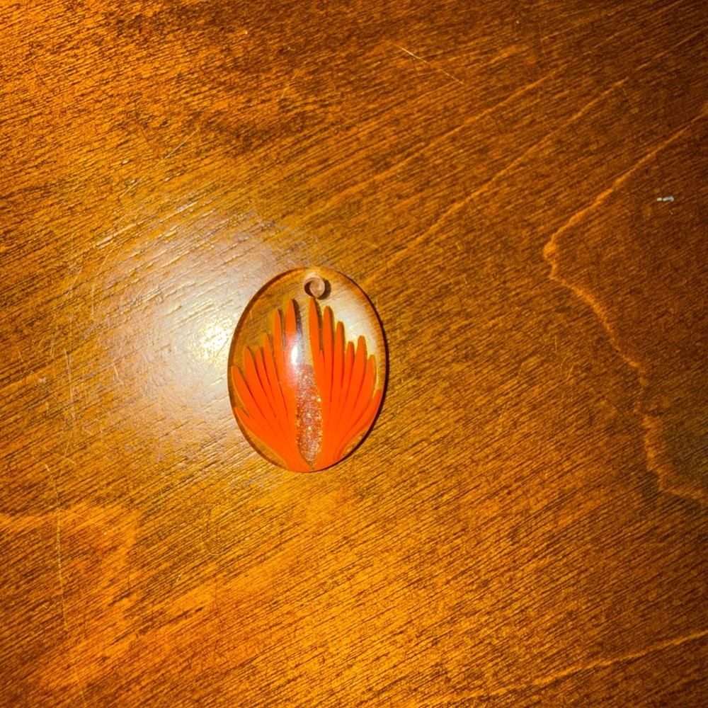 Orange Flower Pendant